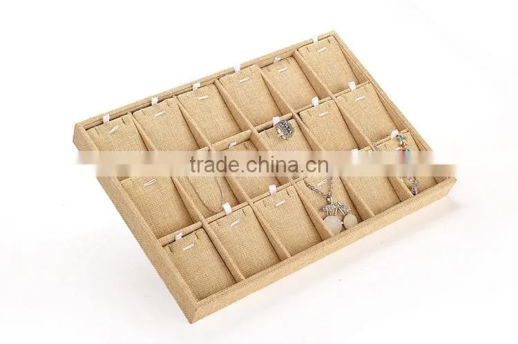 Linen jewelry display neck stands jewelry display tray