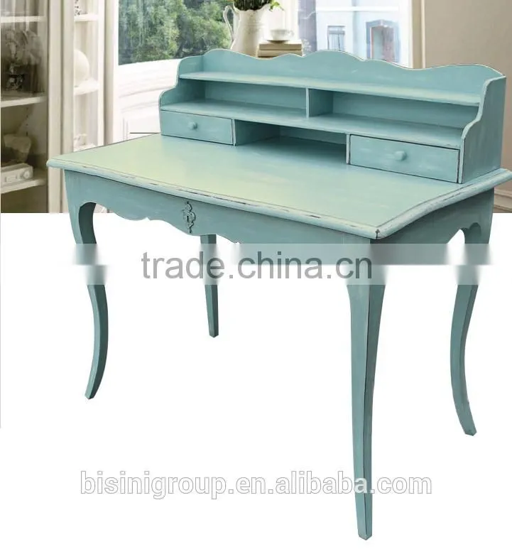 Antique finished kids study table, solid wood french countryside style kids homework & reading table - BF07-70353