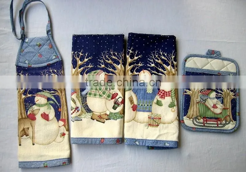 Christmas gifts Kichen Textlie Sets Apron sets Oven Glove sets Tea Towel Sets