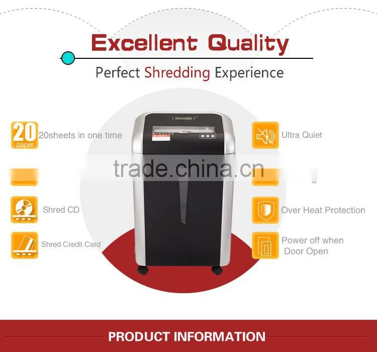 JP-840C cross cut paper shredder machine for Medium oiffcie use with LCD DISPLAY