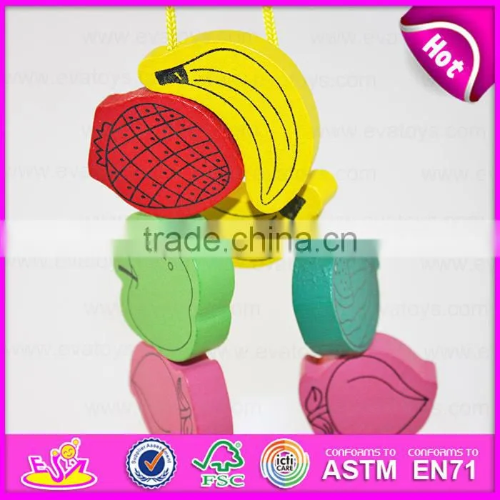2015 Wholesale Novelty kids wooden threading toy,Creative children wooden toy threading,Wooden Threading Educational Toy W11E040