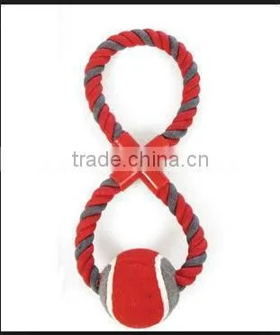 Interactive Dog Toy Tugger & Chew Tennis Ball Rope