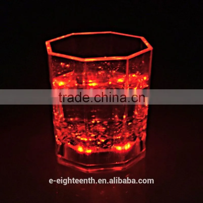 2016 fancy Mini LED Colorful Bar Pub Beer Wine Cup Party Flashing Light Glass mug