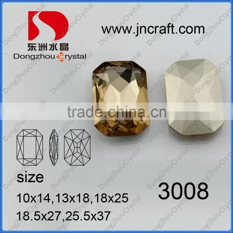 Point back crystal fancy stones for wedding dresses