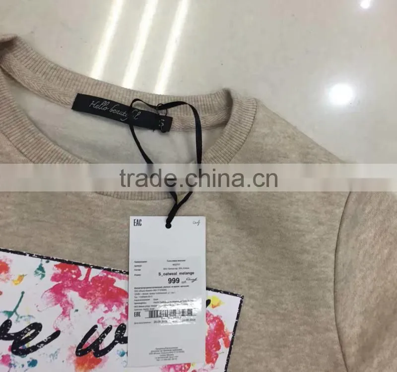 China suppliers printed unisex fleece stock sweatshirt hoodies