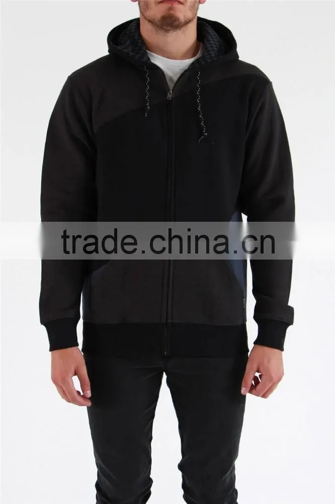 China factory black hoodies 100% cotton pullover hoodie for man