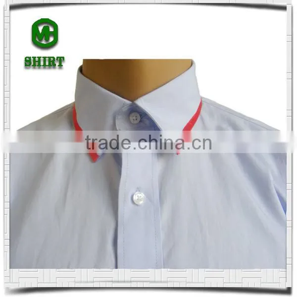 2016 Blue 100%Cotton Wholesale Mens Work Shirts Men Formal Short Sleeve Shirts With Two Chest Pockets