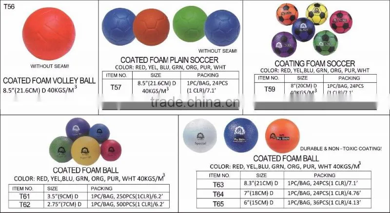 Soft touch soccer ball, seamless foam football