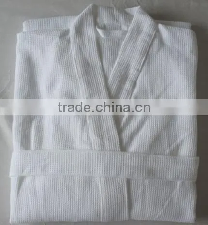 best selling white waffle bathrobe 100% cotton