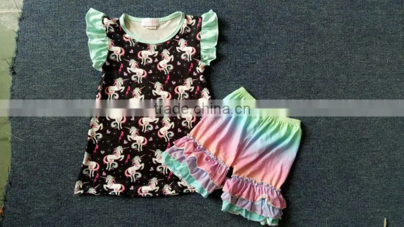Wholesale Christmas Baby Clothes Girls Fall Boutique Children's Gift Style Outfits Ruffle Pants Clothing Set