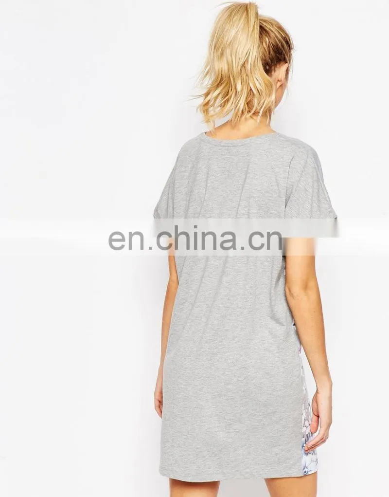 Oversized T-Shirt in Floral Print Maternity Pajama Sleepwear