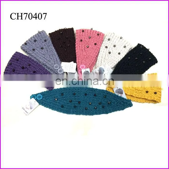 rhinestone decorated girl headbands crochet pattern