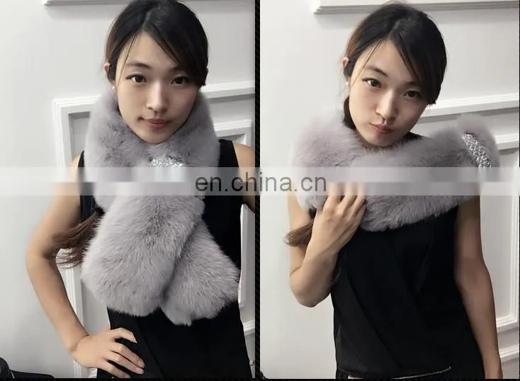 Luxury High Quality Colorful Real Fox Fur Scarf