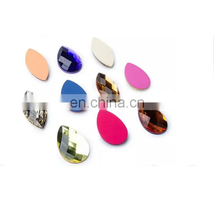New design Diamond sponge Powder Puff Glitter Washable Waterdrop Latex-free Foundation Cosmetic Sponge Powder Puff