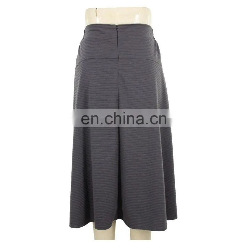 Jacquard Stripe Viscose Old Women Skirt Guangzhou Apparel