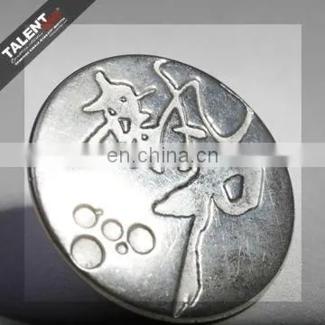 custom new design Metal round badge button for jeans clothing