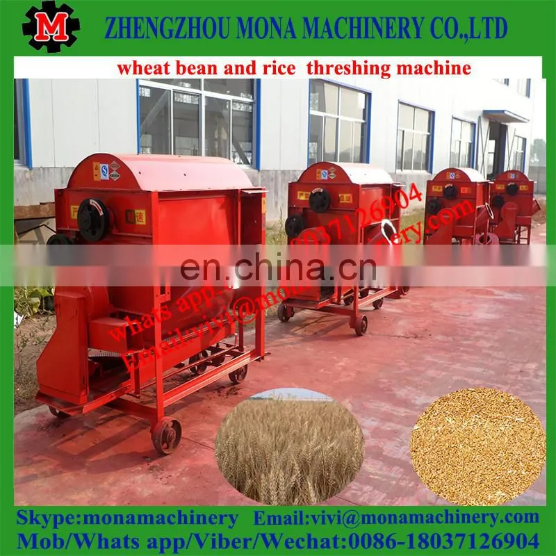 small Mobile grains thresher rice thresher with wheels for mini thresher machine