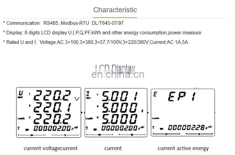 AMC96L-E4/KC smart power collection and monitoring device power meter with RS485 4DI/2DO