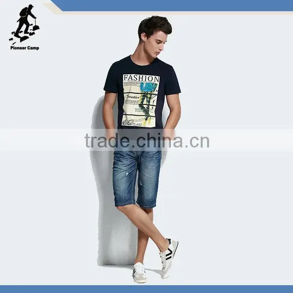deep scoop neck t shirt for men