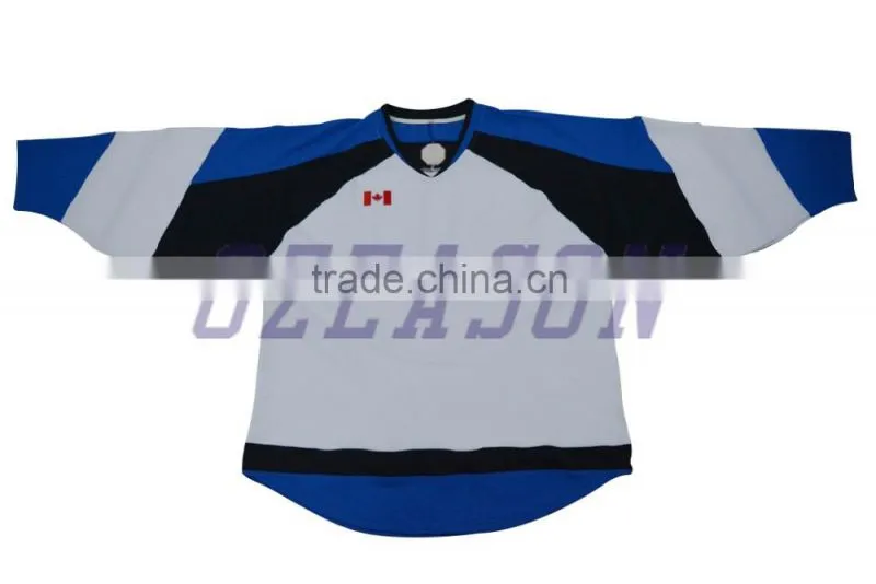 Custom men's hockey jersey set embroidery ice hockey jersey with socks for teams