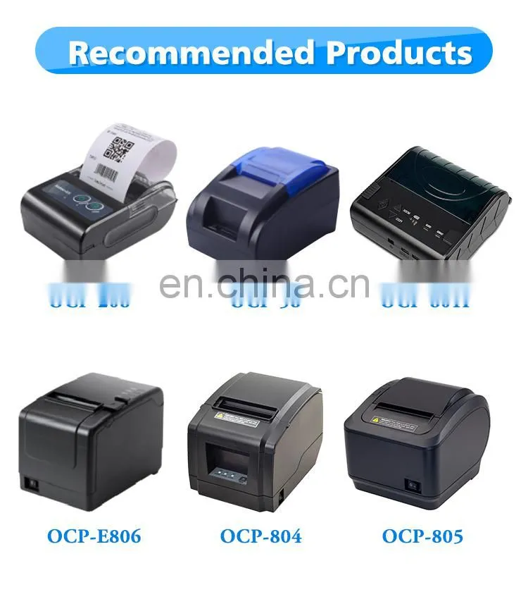Thermal Label Sticker POS Printer 80mm auto Cutter Kitchen Supermarket Machine