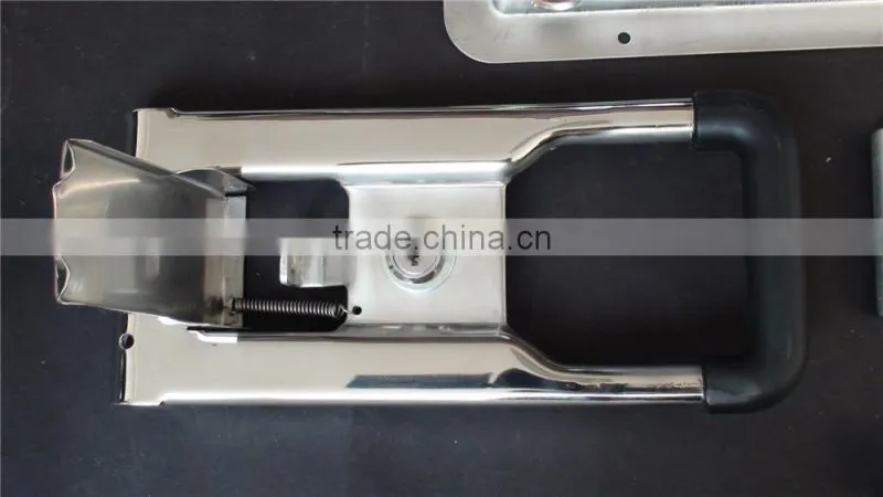 02342C Key lock stainelss steel /steel recessed handle trailer side door lock