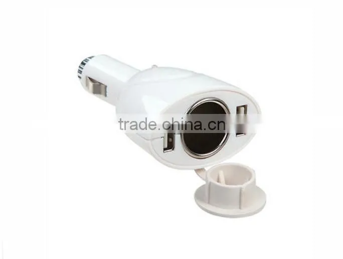 Car cigar lighter with dual two USB output in 2A 1A support for digital device use in car