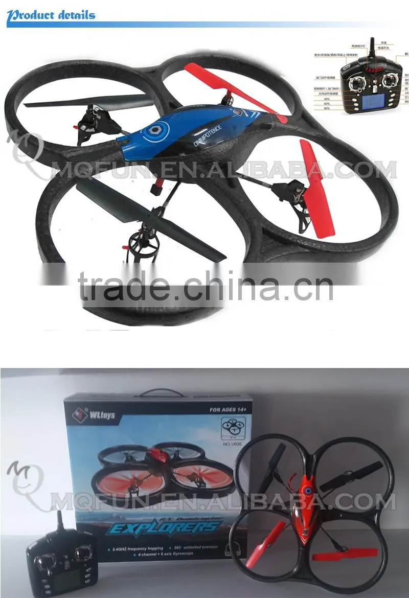 Mini Qute RC remote control flying Helicopter 2.4G huge Quadcopter Headless mode Educational electronic toy NO.V606