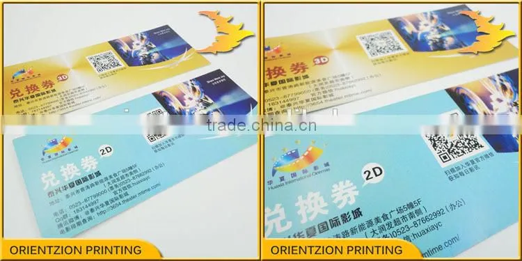 Anti Tamper Ticket, Variable Data, QR Code Coupon Printing