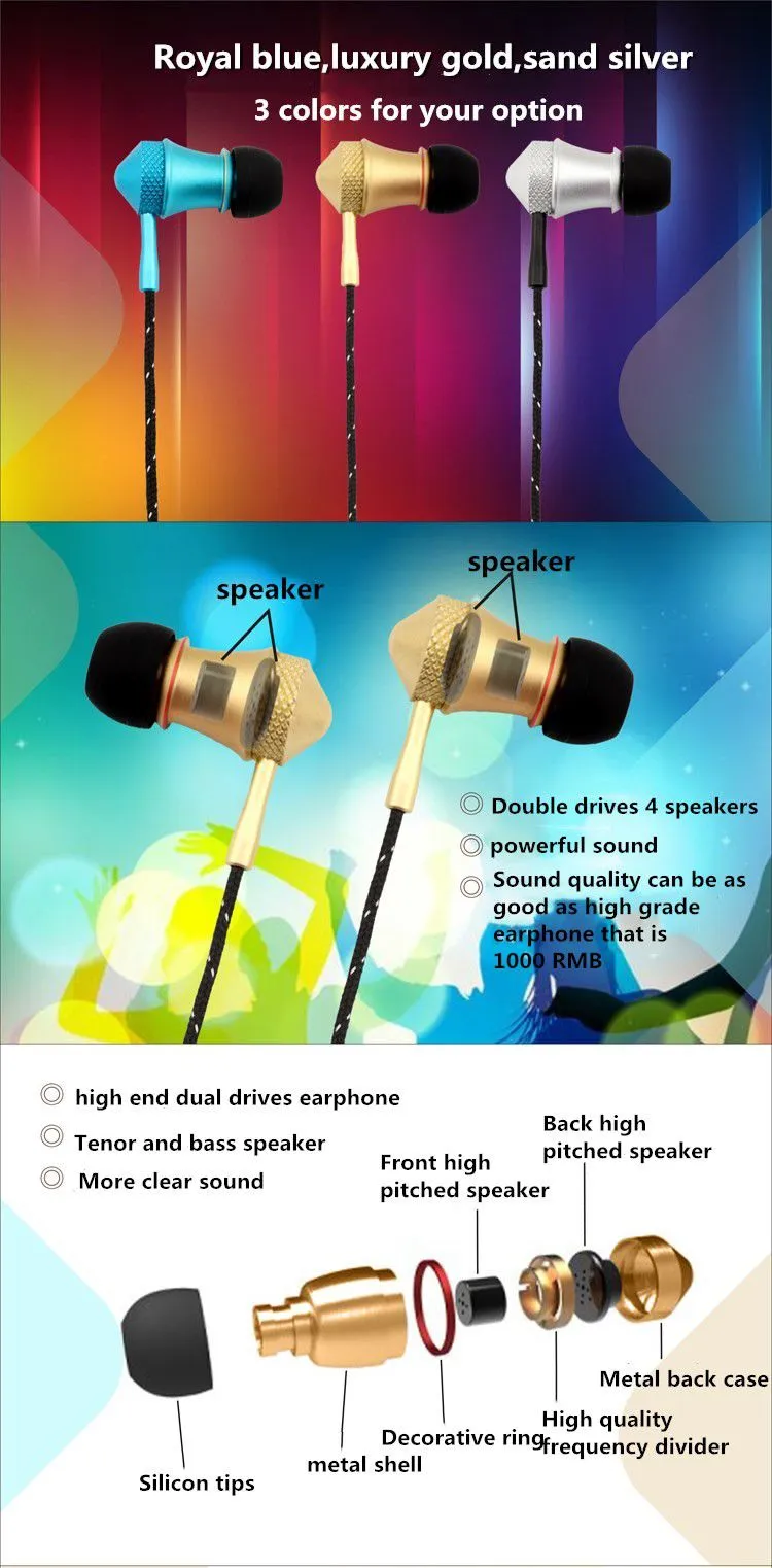 High end super bass stereo headphone alibaba earphone in ear for SONY
