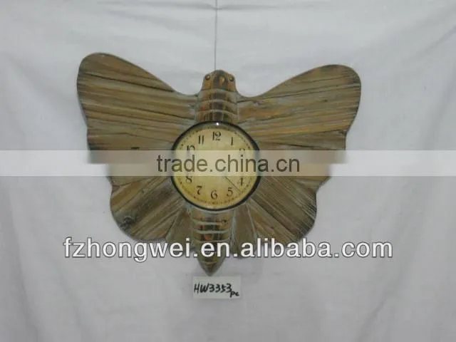 Hongwei 2013 Antiquated Natural Wood Decorative Clocks& Wood Wall decorative Clocks