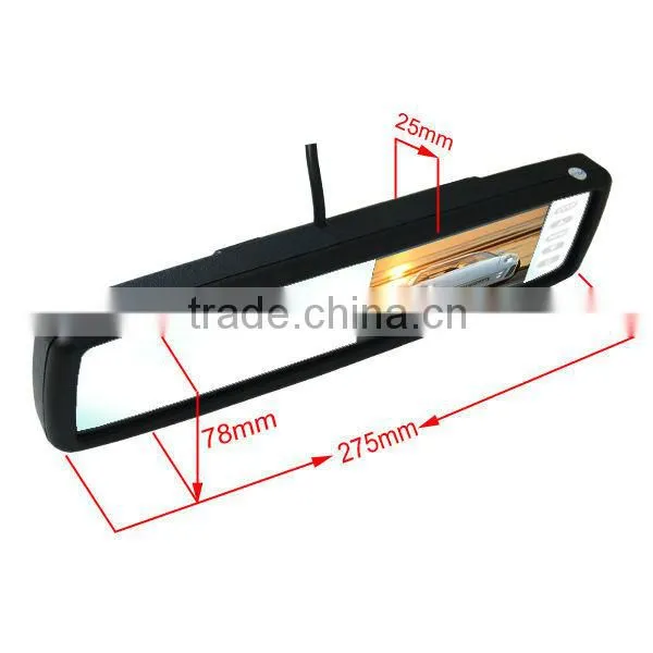 4.3inch rearview mirror monitor with bluetooth