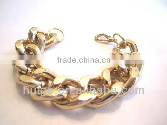 Delicate Double Chain Ring with Precious Gemstone