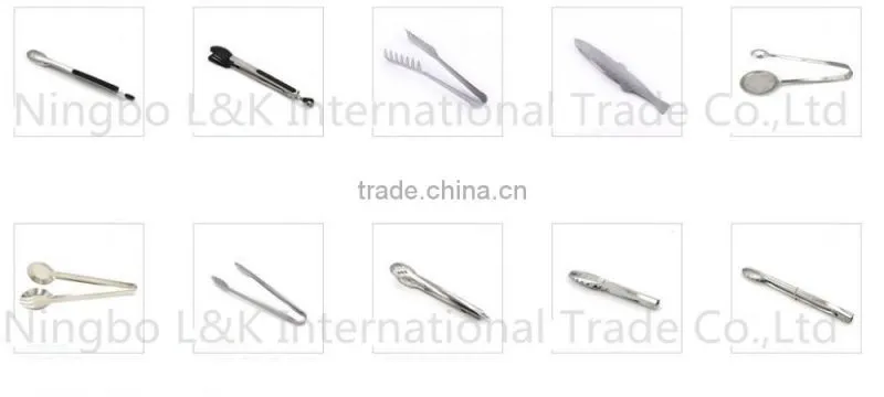 Hot sale stainless steel tongs nylon clip nylon locking tongs, BBQ tongs