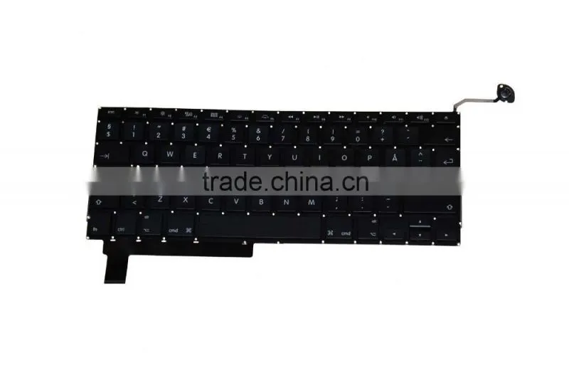 DK Danish Laptop keyboard Replacement Parts For Macbook Pro A1286 2008-2012