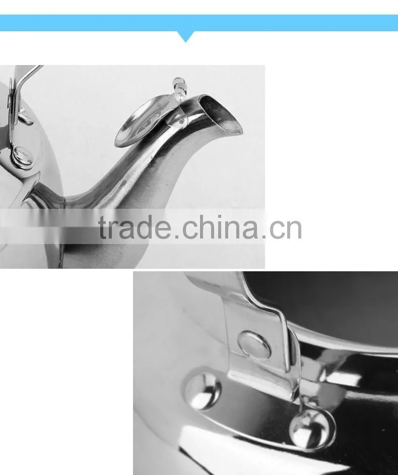 Metal Material Whistling Silver Kettle/ non-electric coffee& tea kettle/ samovar