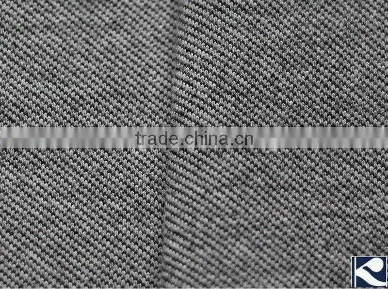 95% black cotton knitted denim