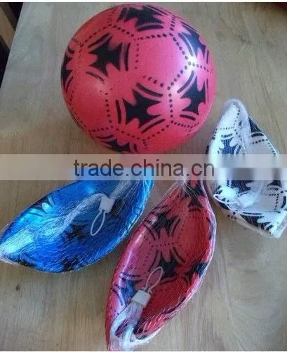 Printing photos football/2 color print soccer ball/inflate football