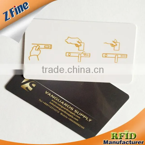 top sale sliver magnetic strip two in one pvc card