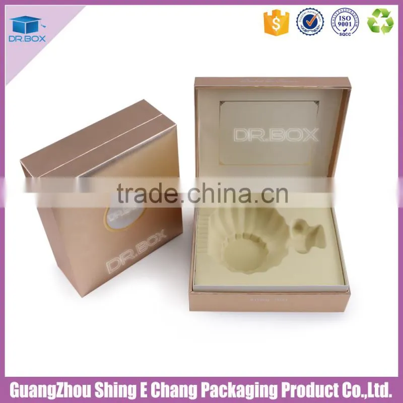 2016 good selling glossy golden wine storage box make in China
