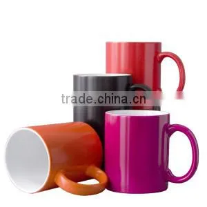 LJ-4430 11oz colored coffee mugs / cheap colored coffee mugs / plain ceramic coffee mugs
