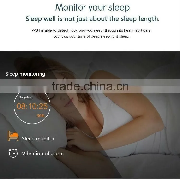 TW64 Bluetooth 4.0 Pulsera Inteligente Passometer Bracelet Sleep Fitness Activity Tracker Call Reminder Smart Band