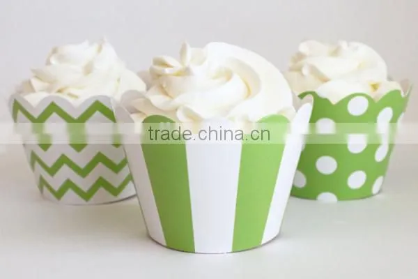 Party Supplies Striped Cupcake Wrappers Wedding Birthday Cake Decoration