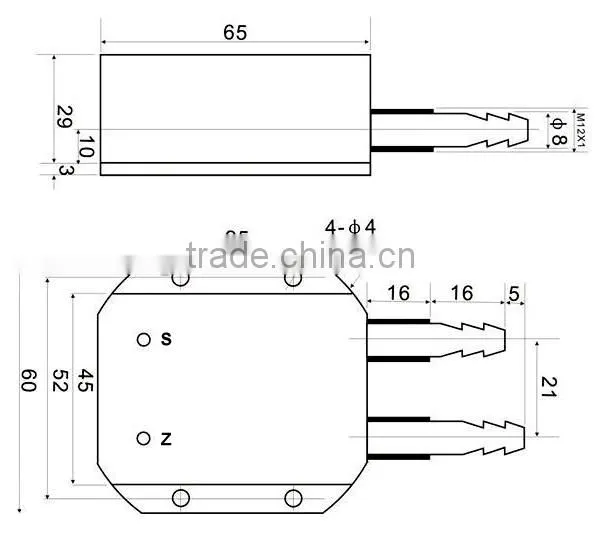 Air wind differential pressure sensor