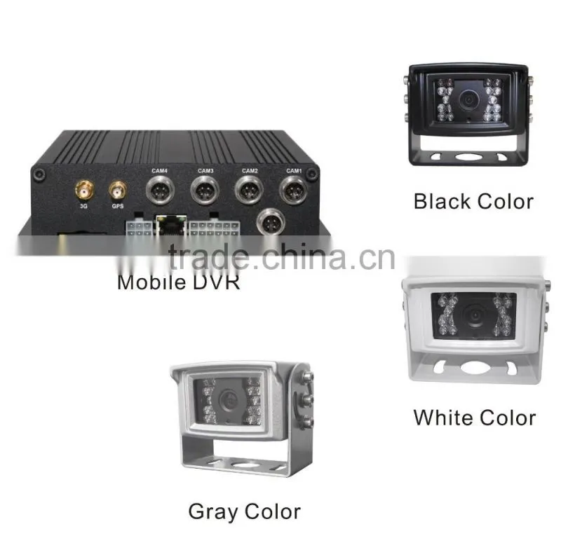 Multi-camera System Anti-viabration Car Reversing Aid 4 Channel GPS WiFi 3G Optional Security Camera Systems for School Bus