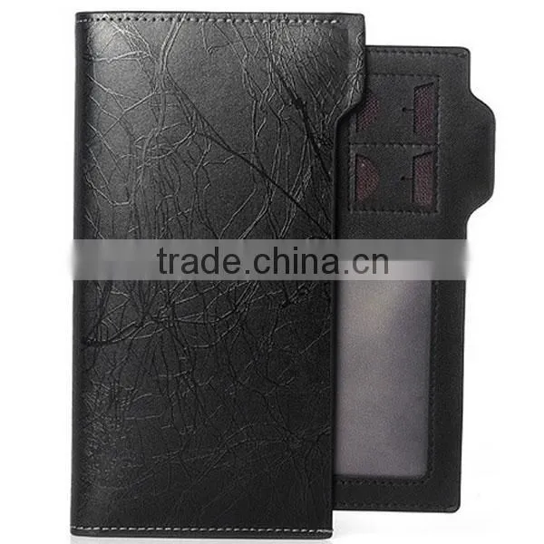 New Fashion wallet card-slot pu leather cell mobile phone case