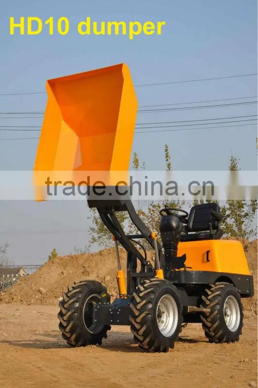 mini dumper with CE paper,load 500kgs,hydraulic transmission,1447mm ultrahigh dumping height