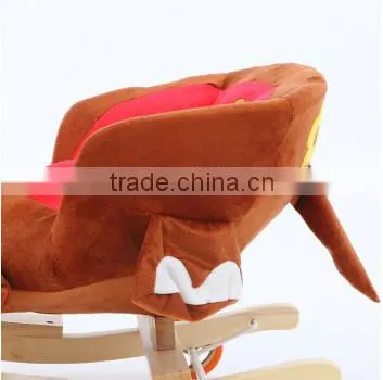 Variety of cartoon music animal rocking horse,wood toy horse with pedal