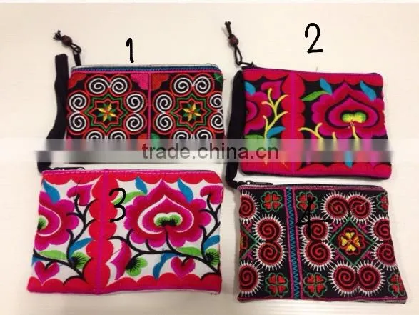 Thailand handmade embroidery Hmong cosmetic , Mobile purse Hotsell