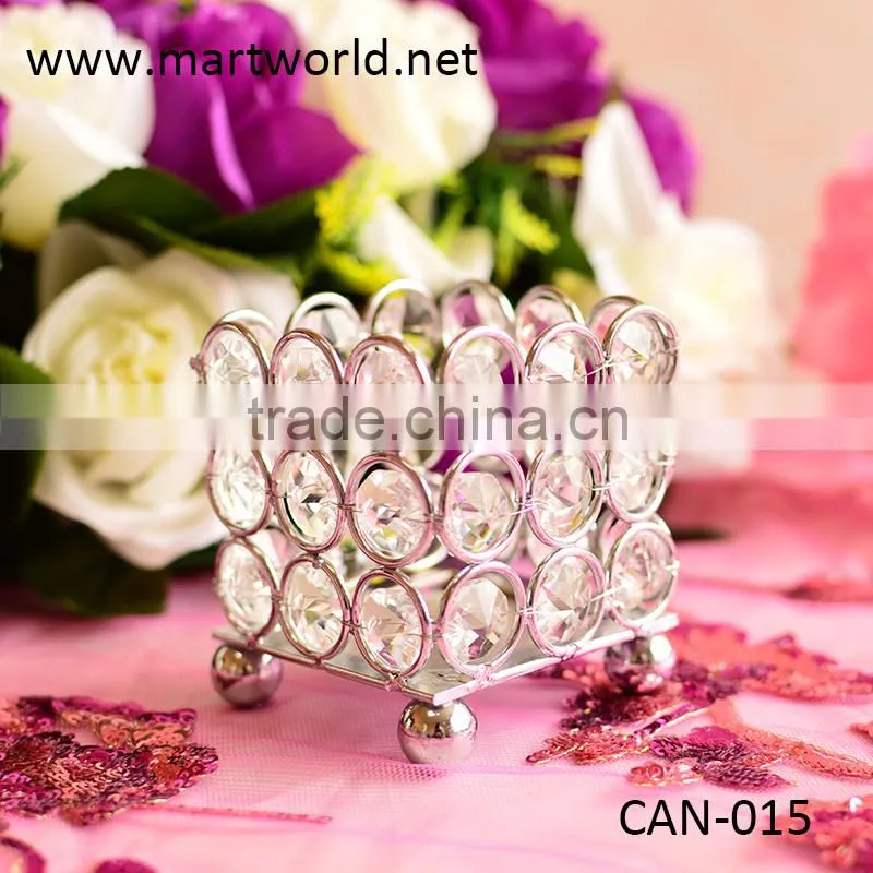 silver fashionable wedding candelabra, candle holders for wedding table center pieces,crystal table center piece(CAN-015)